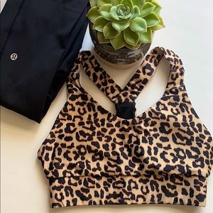 Cheetah | leopard sports bra sz XS